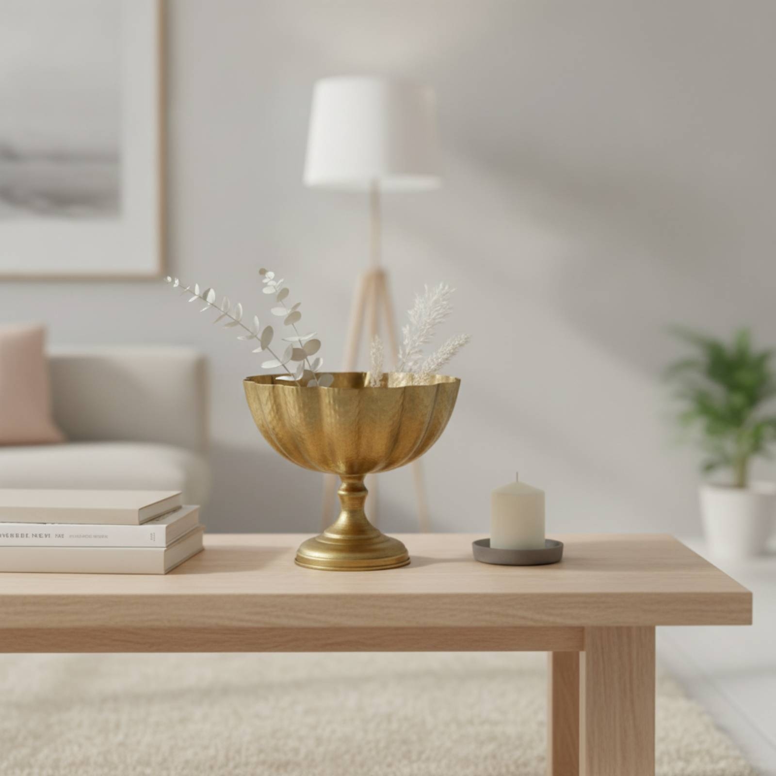 Vase Decor - Vase sur piétement, Urne martelée, Pot