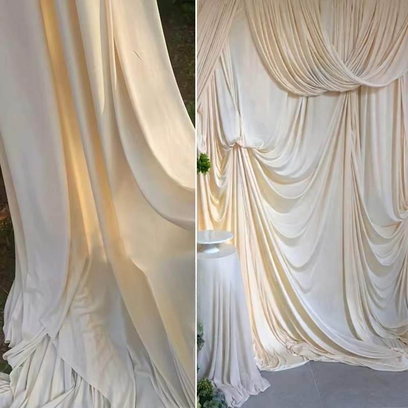 Curtain Curtain - Tissu extensible en soie de lait