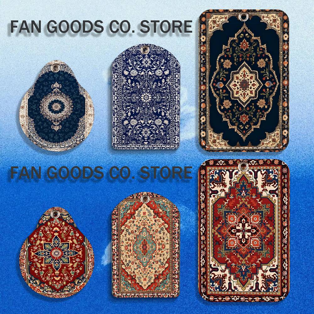 Area Rug - Porte-cartes en cuir PU motif tapis