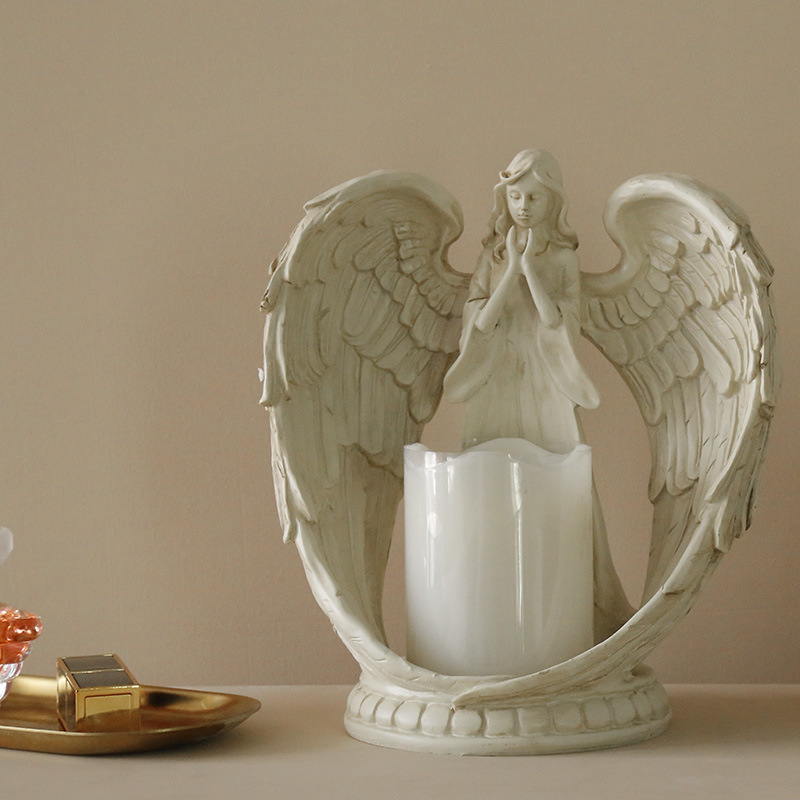 Candle Holder Decor - Porte-bougie électronique en résine WW en