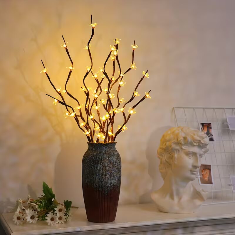 Vase Decor - Lampes de branche d'arbre à fleurs