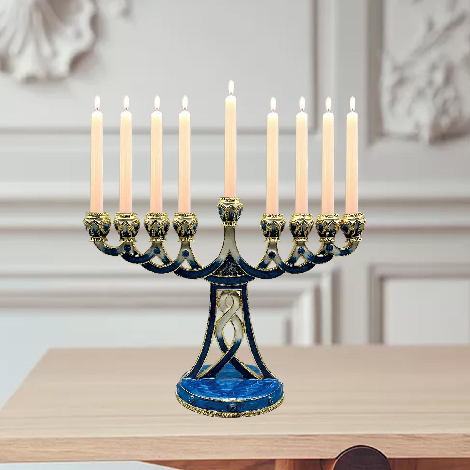 Porte-bougies Menorah émaillé, - Candle Holder Decor avis et prix
