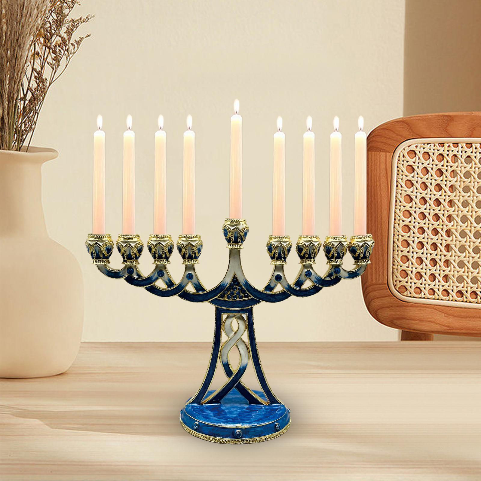 Porte-bougies Menorah émaillé, - Candle Holder Decor avis et prix