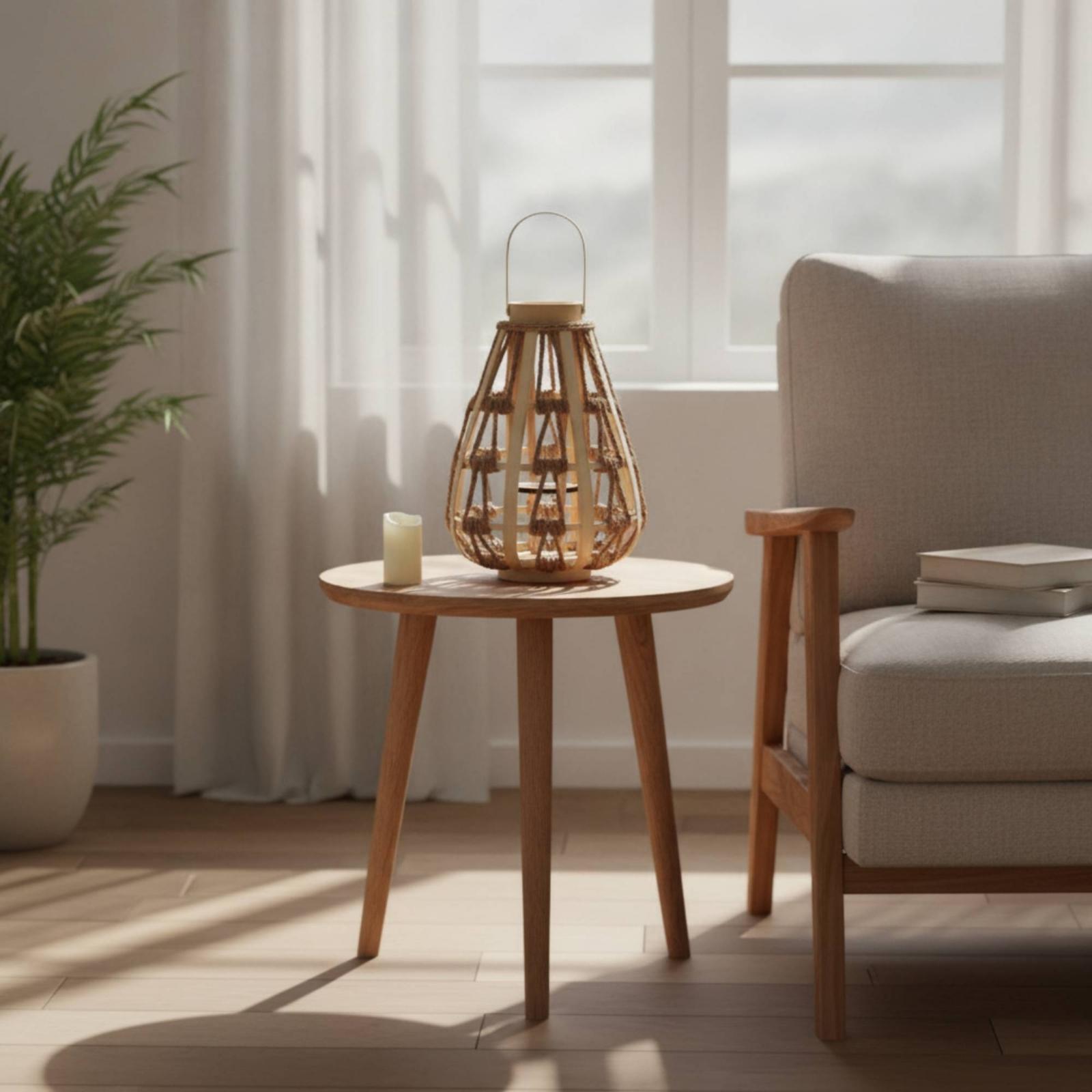 Lanterne porte-bougie en bois  - Candle Holder Decor avis et prix