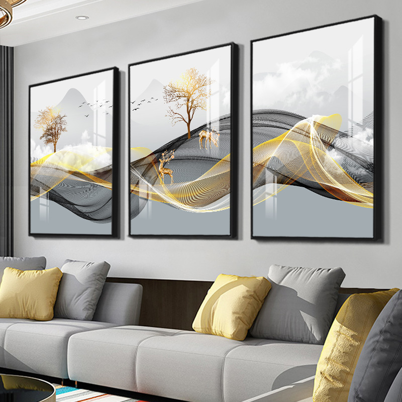 Lot de 3 tableaux muraux sans  - Abstract Canvas Set avis et prix