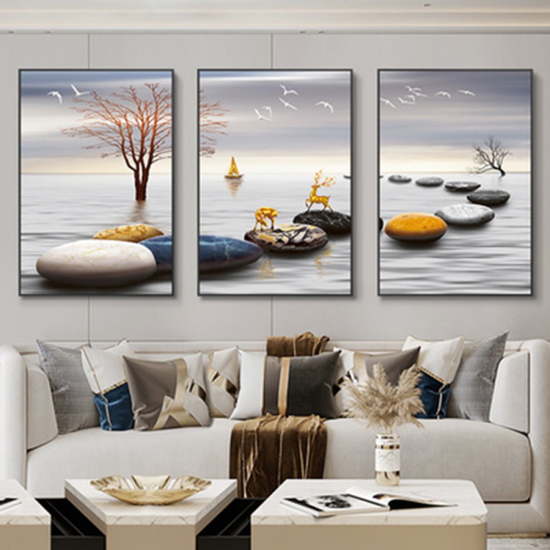 Lot de 3 tableaux muraux sans  - Abstract Canvas Set avis et prix
