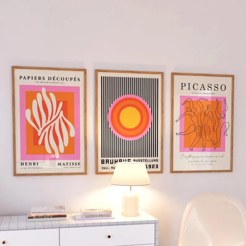 Lot de 3 tableaux muraux moder - Interior Design Living Room avis et prix
