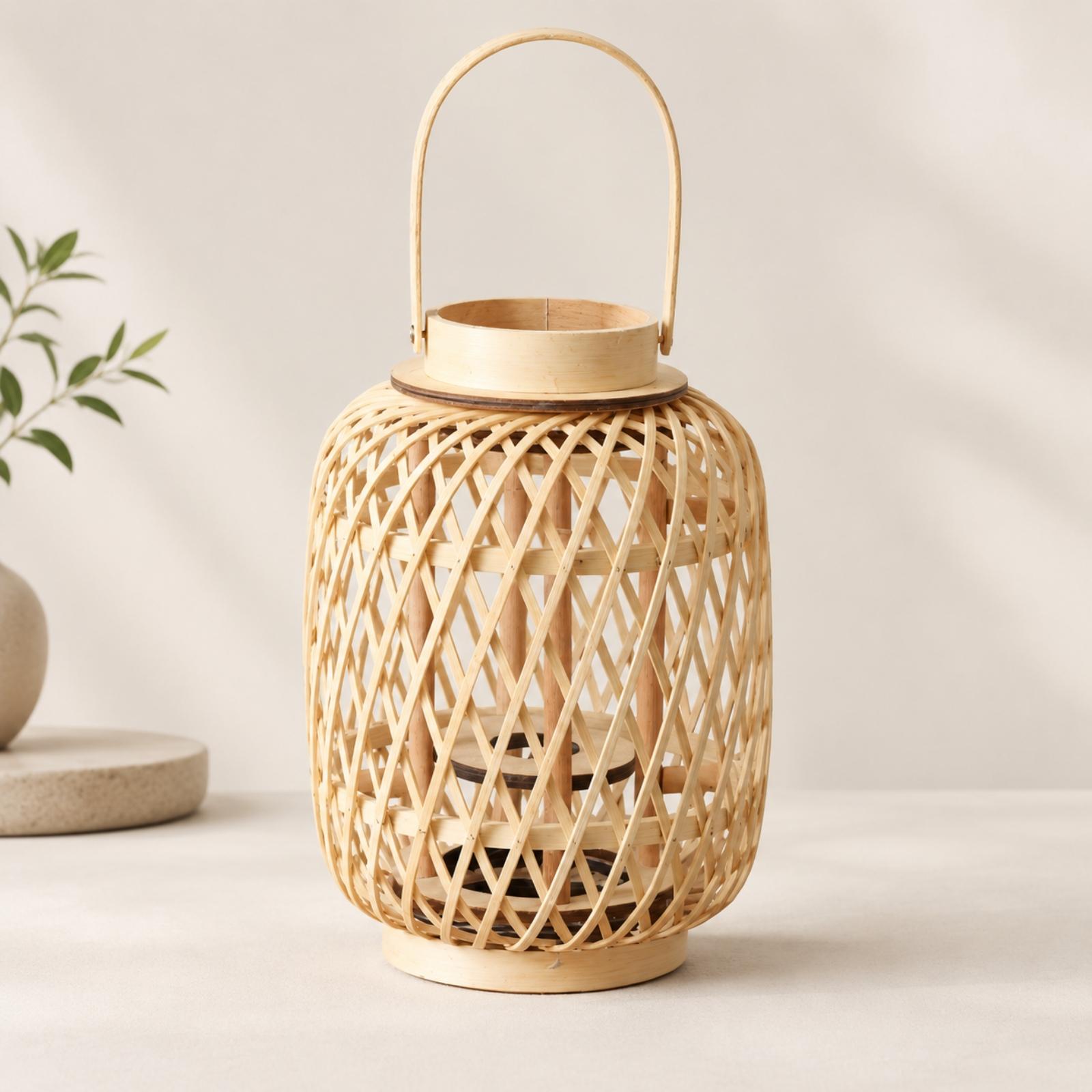 Porte-lanterne en bambou pour  - Candle Holder Decor avis et prix