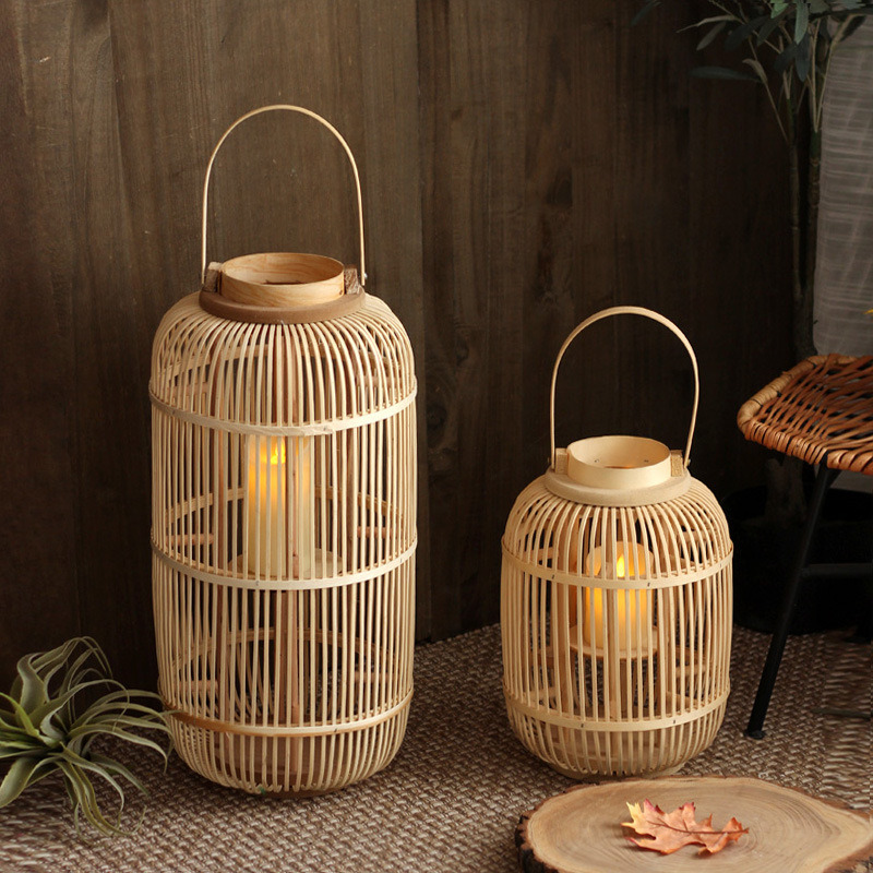 Lampe à vent en bambou faite à - Candle Holder Decor avis et prix