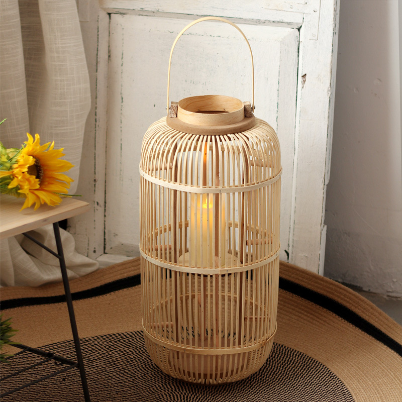 Lampe à vent en bambou faite à - Candle Holder Decor avis et prix