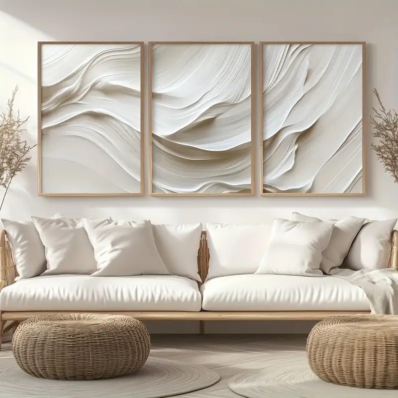 Art mural Simple Beige neutre  - Abstract Canvas Set avis et prix