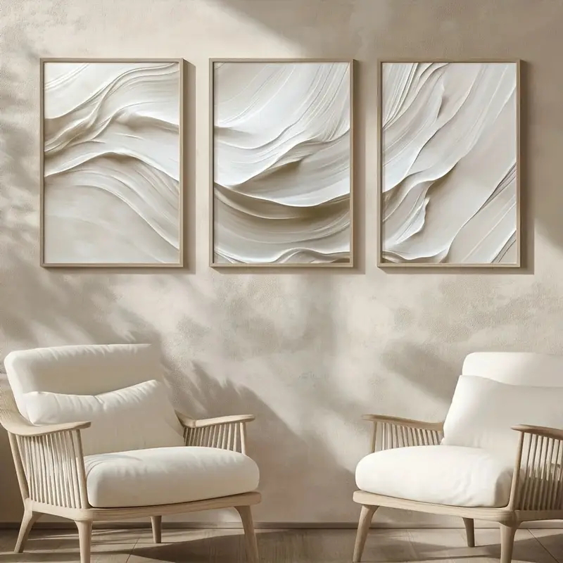Art mural Simple Beige neutre  - Abstract Canvas Set avis et prix